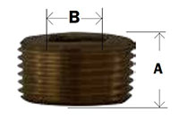Bronze Countersunk Plug Diagram
